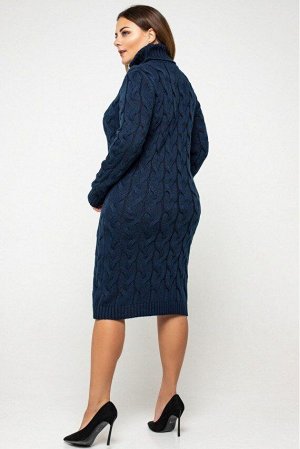 Вязаное платье "Сабрина" - темно-синий - Size+ 5547007 от Prima Fashion Knit