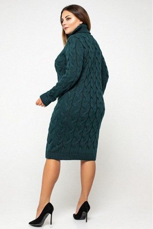 Вязаное платье "Сабрина" - зеленый - Size+ 5547010 от Prima Fashion Knit
