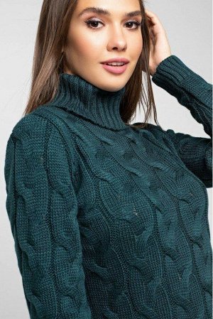 Вязаное платье "Сабрина" - зеленый 5543010 от Prima Fashion Knit