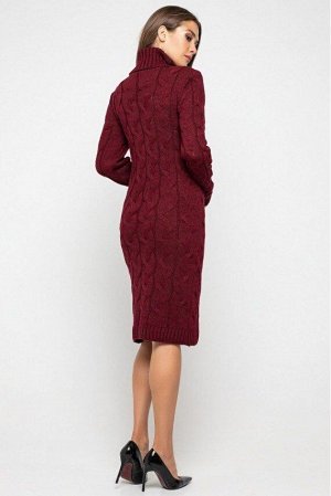 Вязаное платье "Сабрина" - бордо 5543006 от Prima Fashion Knit