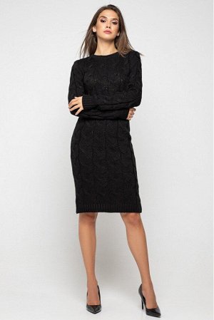 Вязаное платье "Каролина"- черный 5541011 от Prima Fashion Knit