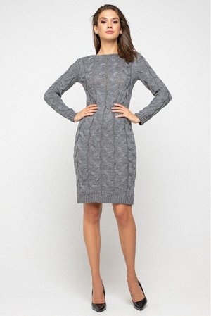 Вязаное платье "Каролина"- темно-серый 5541003 от Prima Fashion Knit