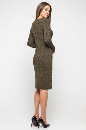 Вязаное платье "Каролина"- табак 5541004 от Prima Fashion Knit
