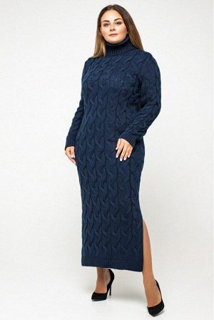 Вязаное платье "Ангелина"- темно-синий - Size+ 5549007 от Prima Fashion Knit