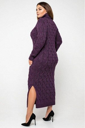 Вязаное платье "Ангелина"- баклажан - Size+ 5549009 от Prima Fashion Knit