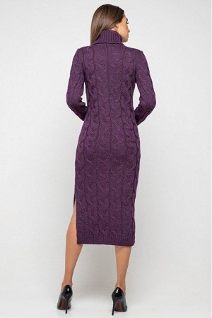 Вязаное платье "Ангелина"- баклажан 5539009 от Prima Fashion Knit