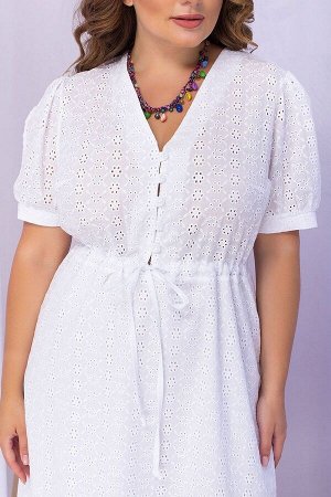 Платье Хайли-1Б к/р белый p72314 от Glem