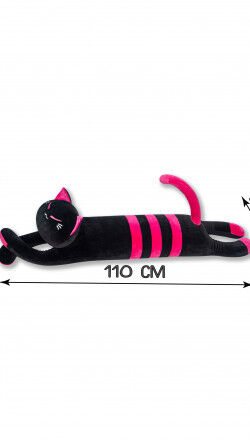 штучки к которым тянутся ручки Антистрессовая игрушка &quot;Черный Кот&quot;, розовый