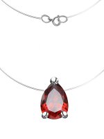 Серебряное колье с фианитом с1513