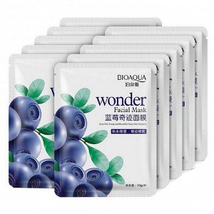 Маска для лица тканевая Bioaqua Wonder с экстрактом черники 30 g