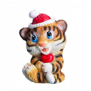 Фигура "Застенчивый тигрёнок с сердечком" рыжий, 4х3х4см