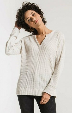 Красивая женская кофта Z Supply – модный рубашечный стиль, объемная фактура ткани №814