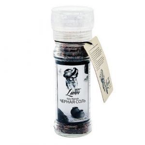 Lunn Kala Namak Black Salt flacon 120g / Кала Намак Черная Соль в стеклянном флаконе с 120г