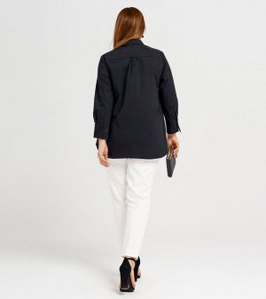 Блузка Рост: 164 см. Состав ткани: Хлопок/cotton 76%; полиэстер/polyester 22%; эластан /elastane2%. Стильная блузка из хлопковой ткани. В блузке сделан акцент на офисный стиль с нотками роскоши, этого