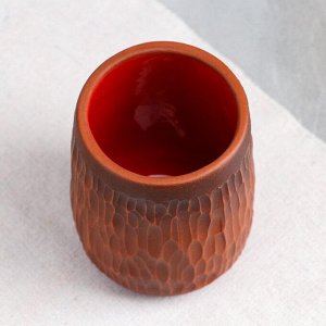 Стакан "Резной", красный, красная глина, 0.4 л