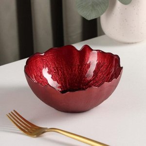 Салатник «Флора», d=14 см, цвет красный