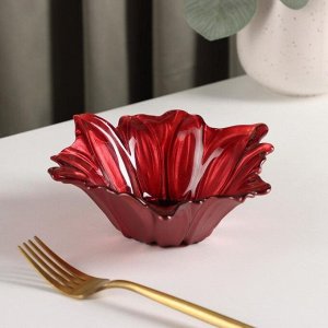 Салатник «Флора», d=16 см, цвет красный