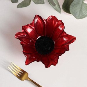 Салатник «Флора», d=16 см, цвет красный