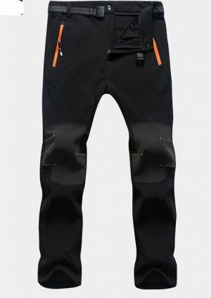 Мужские утепленные водонепроницаемые брюки, цвет черный