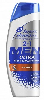 HEAD &amp; SHOULDERS Шампунь и бальзам-ополаскив пр/перхоти 2в1 Против выпадения волос д/мужчин 400мл