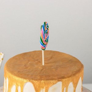 Набор топперов для торта «Карамель», 2 шт, 16,5?5 см, цвет МИКС