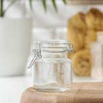 Банка для специй «Квадрат», 100 мл, с бугельным замком