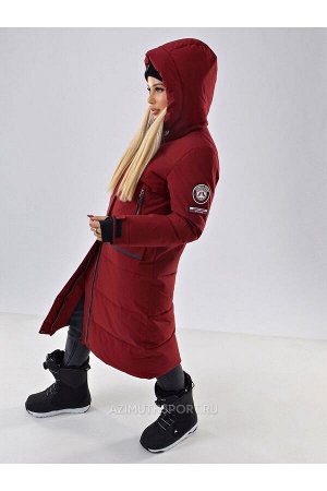Женское пальто Azimuth В 20684_94 Бордовый