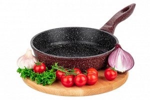 Сковорода глубокая 20 см ГАРМОНИЯ ВКУСА "Рубиновый дуэт" без крышки, н/р, 35,5*21*9 см