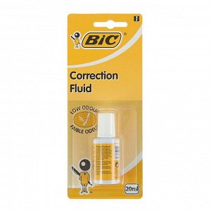 Корректирующая жидкость BIC Correction Fluid, 20 мл, водная основа, блистер