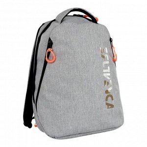 Рюкзак молодёжный, Luris «Кавер», 40 х 29 х 17 см, эргономичная спинка, отделение для ноутбука, цвет светло-серый