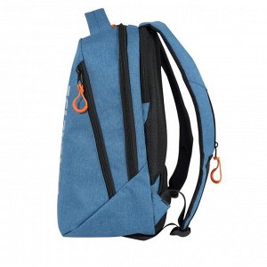 Рюкзак молодёжный, Luris «Кавер», 40 х 29 х 17 см, эргономичная спинка, отделение для ноутбука, цвет светло-синий