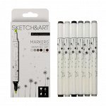 Набор художественных маркеров 6 цветов SKETCH&amp;ART &quot;Графика&quot;