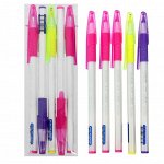 Набор ручек шариковых 5шт МИКС MAZARi Lirio Ultra Soft 0.7мм синяя, узел-игла, рез.упор