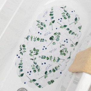 SPA-коврик для ванны на присосках SAVANNA «Эвкалипт», 37x68 см, цвет белый