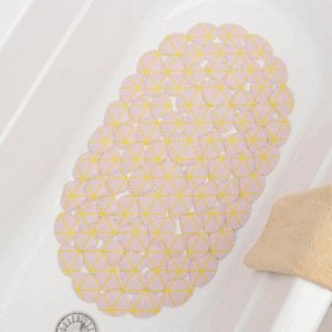 SPA-коврик для ванны на присосках SAVANNA «Геометрия», 37x68 см, цвет розовое золото