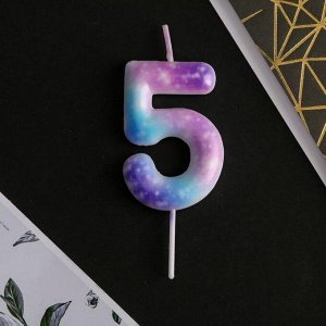 Свеча в торт "5", 5,5 х 8 см