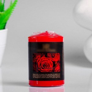 Свеча - цилиндр ароматическая "Бархатная роза", 5,6х8 см