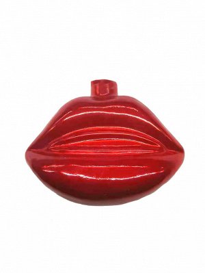 Новогоднее подвесное украшение "Красные губы" из стекла / 9*6*4см арт.86613