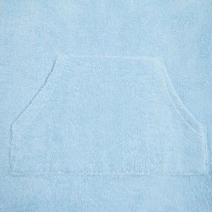Полотенце-пончо с карманом Крошка Я, цвет голубой, размер 32-38, 100 % хлопок, 320 г/м2