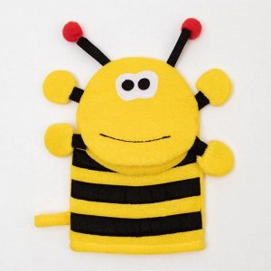 Полотенце маxровое Крошка Я «Пчелка» с мочалкой, 50*90 см, 100% xлопок, 340 г/м2