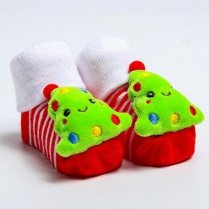 Подарочный набор: носочки - погремушки на ножки и повязка на голову «Модная малышка»