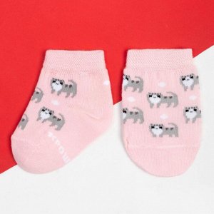 Набор новогодних носков Крошка Я «Котик», 2 пары, 6-8 см