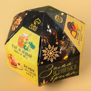 Подарочный набор «Зима-волшебное время»: чай 50 г., кофе 50 г., конфеты 150 г.