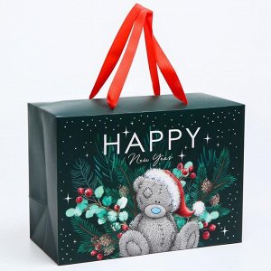 Пакет-коробка подарочная "Happy new year", 28х20х13 см, Me To You