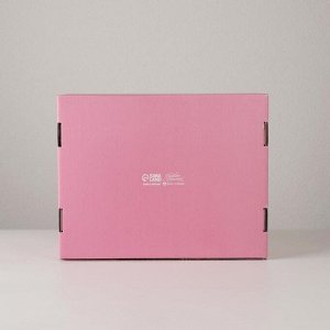 Коробка складная «Розовый новый год», 27 ? 21 ? 9 см