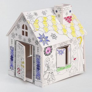 Домик раскраска,набор для творчества «Дом», 3 в 1, Холодное сердце