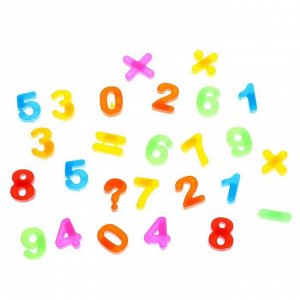 Обучающий набор: цифры на магнитах с карточками «Весёлая математика», карточки с заданиями, по методике Монтессори