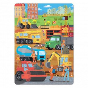 Пазлы детские «Машины на стройке», 60 элементов