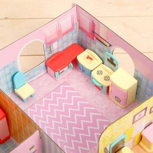 «Кукольный дом» из картона, с питомцами и аксессуарами