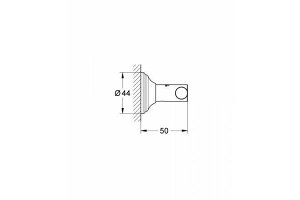 Крючок подвесной GROHE ESSENTIALS 40656001 (металл, хром, современный, на стену, круглый, глянцевый)